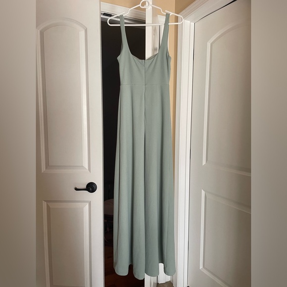 Birdy Grey Sage Green Crepe Alex Convertible Bridesmaid Dress Size XS - Picture 2 of 7